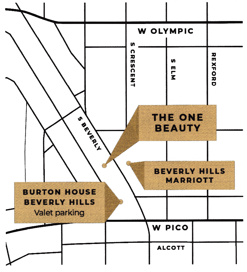 The One Beauty Salon map — 1149 S Beverly Dr, Beverly Hills